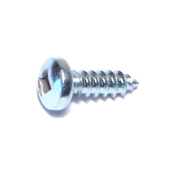 Midwest Fastener Sheet Metal Screw, #4 x 3/8 in, Zinc Plated Steel Pan Head Square Drive, 100 PK 08701 - main